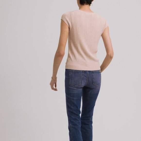 NWT WHBM Cashmere Blend Short Sleeve Crewneck Size S - Picture 7 of 7